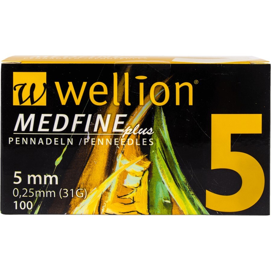 Голки для шприц-ручок Wellion MEDFINE plus 31G (0,25 х 5 мм) 100 од.